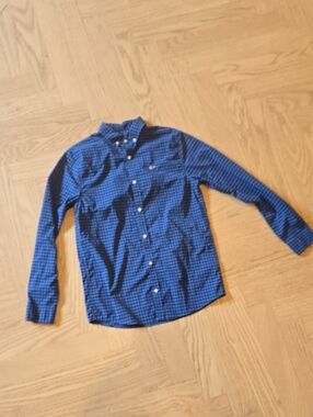 Boys Vineyard Vines Blue 16 Large Checkered Shirt